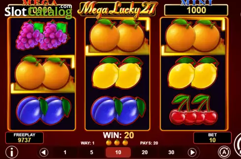 Скрин3. Mega Lucky 27 слот