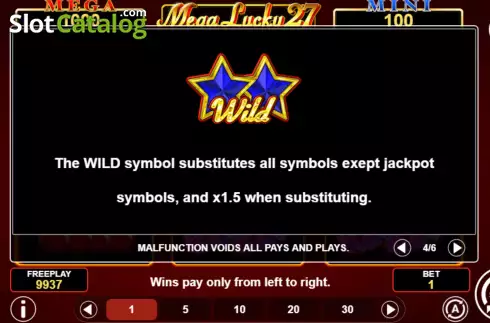 Скрин9. Mega Lucky 27 слот