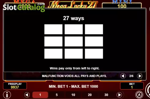 Скрин7. Mega Lucky 27 слот