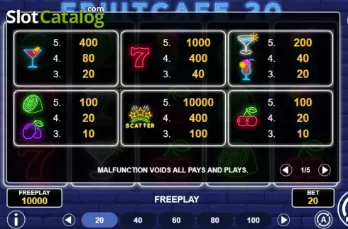 Скрин7. Fruit Cafe 20 слот