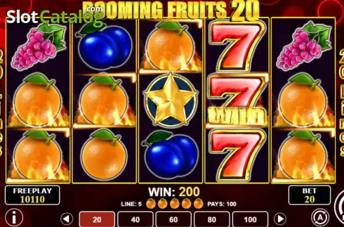 Скрин5. Booming Fruits 20 слот
