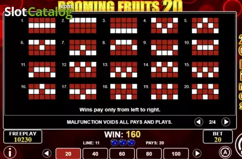 Скрин7. Booming Fruits 20 слот