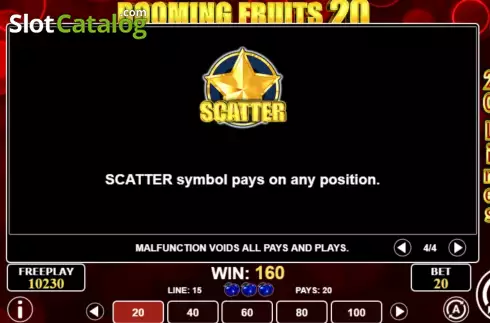 Скрин9. Booming Fruits 20 слот