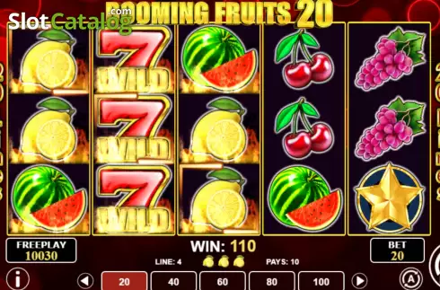 Скрин4. Booming Fruits 20 слот
