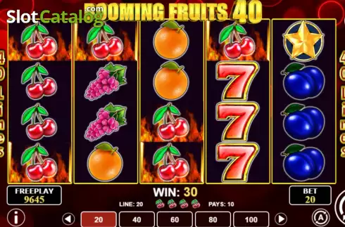 Скрин3. Booming Fruits 40 слот