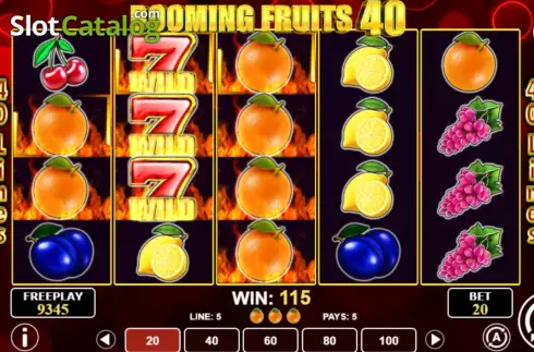 Скрин4. Booming Fruits 40 слот