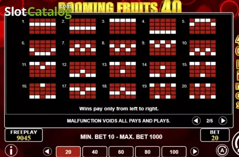 Скрин6. Booming Fruits 40 слот