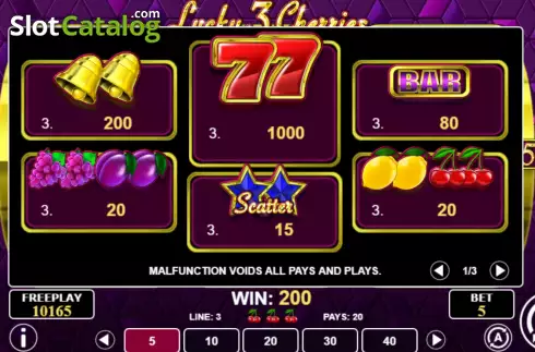Скрин7. Lucky 3 Cherries слот