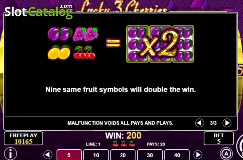 Скрин9. Lucky 3 Cherries слот