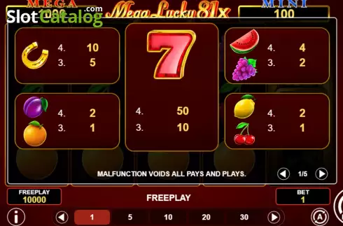 Скрин5. Mega Lucky 81x слот