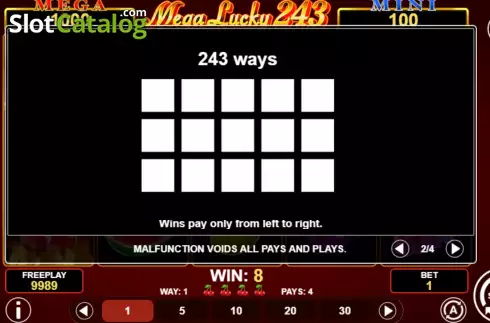 Скрин7. Mega Lucky 243 слот