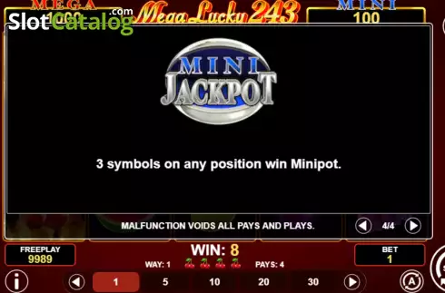 Скрин9. Mega Lucky 243 слот