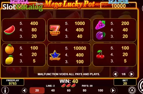 Скрин7. Mega Lucky Pot слот