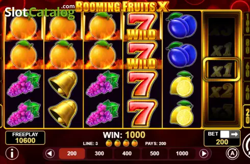 Скрин4. Booming Fruits X слот