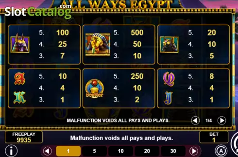 Скрин6. All Ways Egypt слот