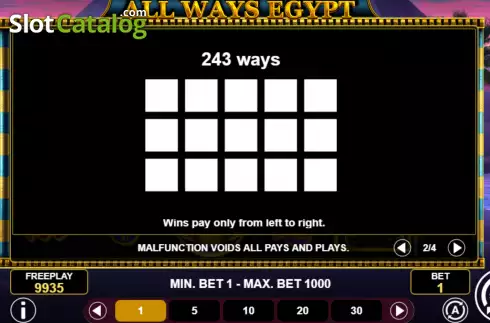 Скрин7. All Ways Egypt слот