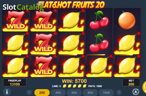 Скрин3. Flat & Hot Fruits 20 слот