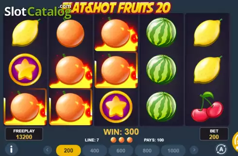 Скрин4. Flat & Hot Fruits 20 слот