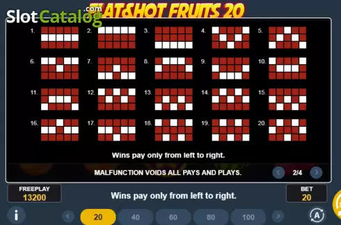 Скрин6. Flat & Hot Fruits 20 слот