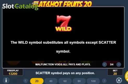 Скрин7. Flat & Hot Fruits 20 слот