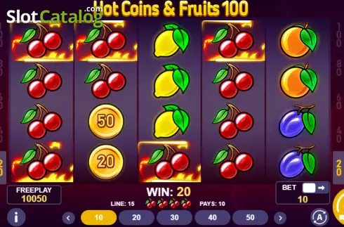 Скрин4. Hot Coins & Fruits 100 слот