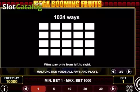 Скрин6. Mega Booming Fruits слот