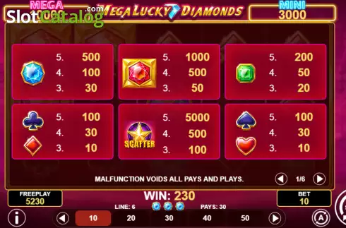 Скрин5. Mega Lucky Diamonds слот