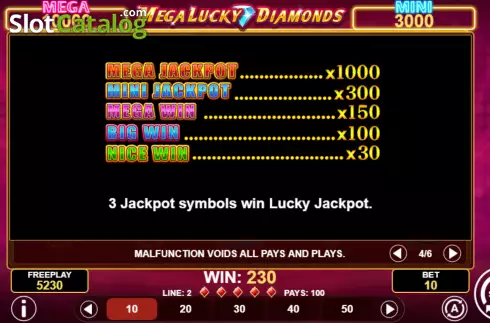 Скрин8. Mega Lucky Diamonds слот