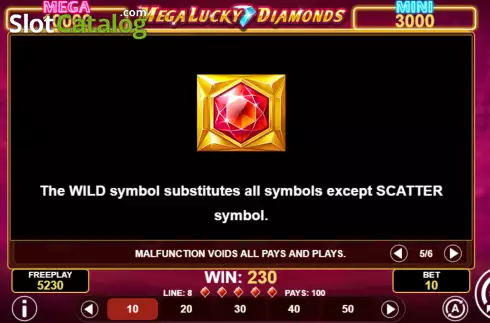 Скрин9. Mega Lucky Diamonds слот