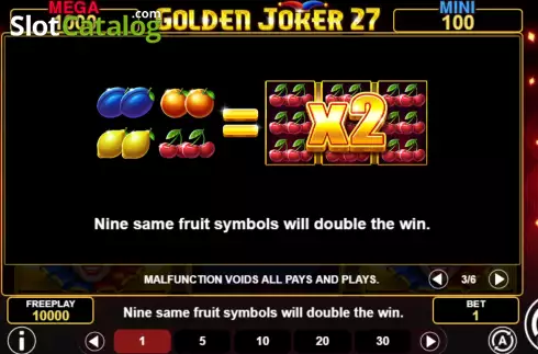 Скрин6. Golden Joker 27 слот