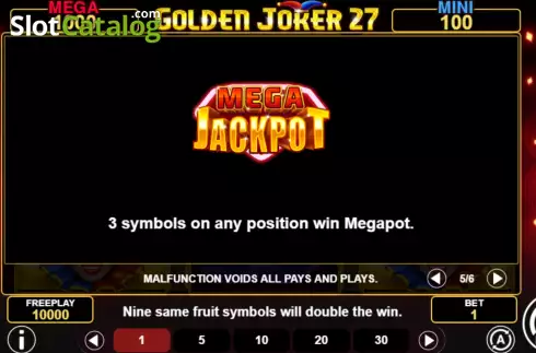 Скрин8. Golden Joker 27 слот