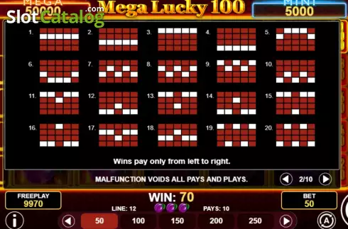 Скрин6. Mega Lucky 100 слот