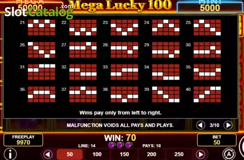 Скрин7. Mega Lucky 100 слот