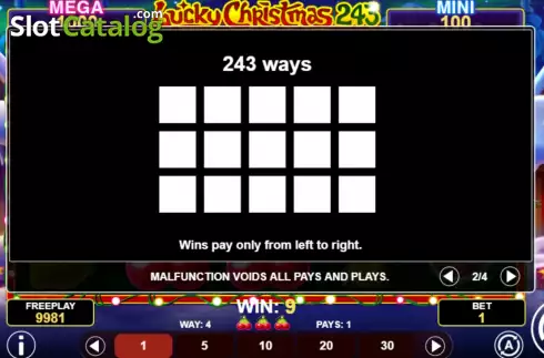 Скрин7. Lucky Christmas 243 слот