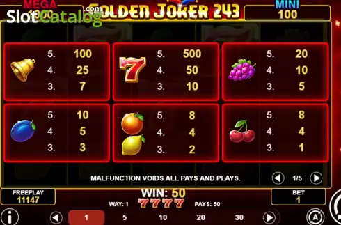 Скрин5. Golden Joker 243 слот