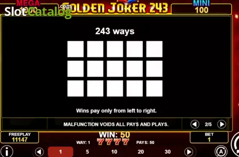 Скрин6. Golden Joker 243 слот