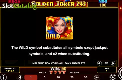 Скрин9. Golden Joker 243 слот