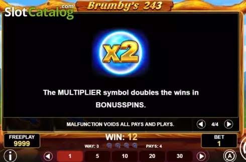 Скрин9. Brumby's 243 слот