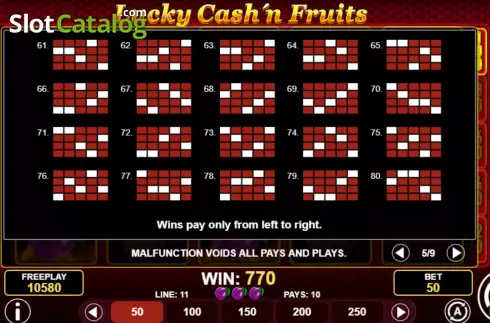Скрин9. Lucky Cash'n Fruits слот