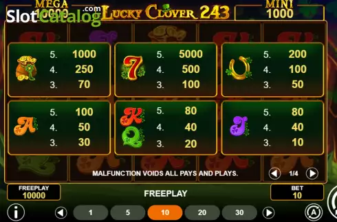 Скрин7. Lucky Clover 243 слот