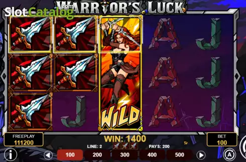 Скрин4. Warrior's Luck слот