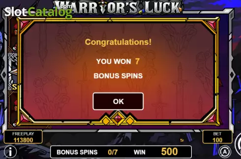 Скрин9. Warrior's Luck слот