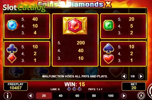 Скрин8. Coins'n Diamonds X слот