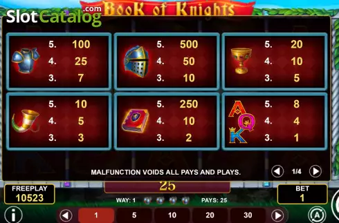 Скрин6. Book of Knights слот