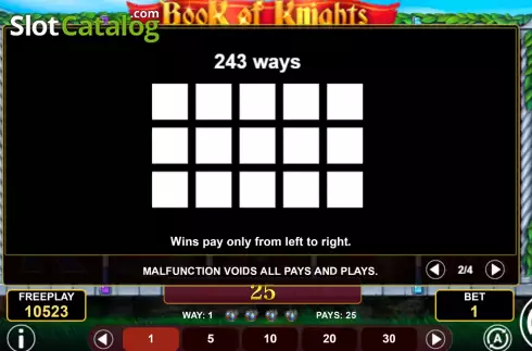 Скрин7. Book of Knights слот