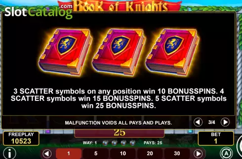 Скрин8. Book of Knights слот