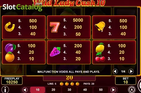 Скрин6. Wild Lady Cash 10 слот