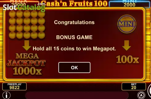 Скрин5. Cash'n Fruits 100 Hold & Win слот
