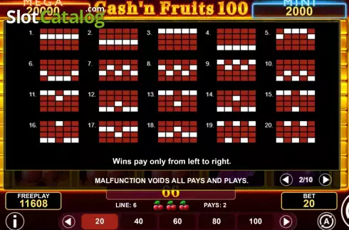Скрин9. Cash'n Fruits 100 Hold & Win слот