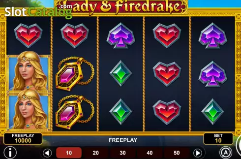 Скрин2. Lady & Firedrake слот